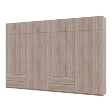 Розпашна Шафа для одягу Doros Лукас Дуб сонома 4+4 ДСП 360х50х240 (42005143)